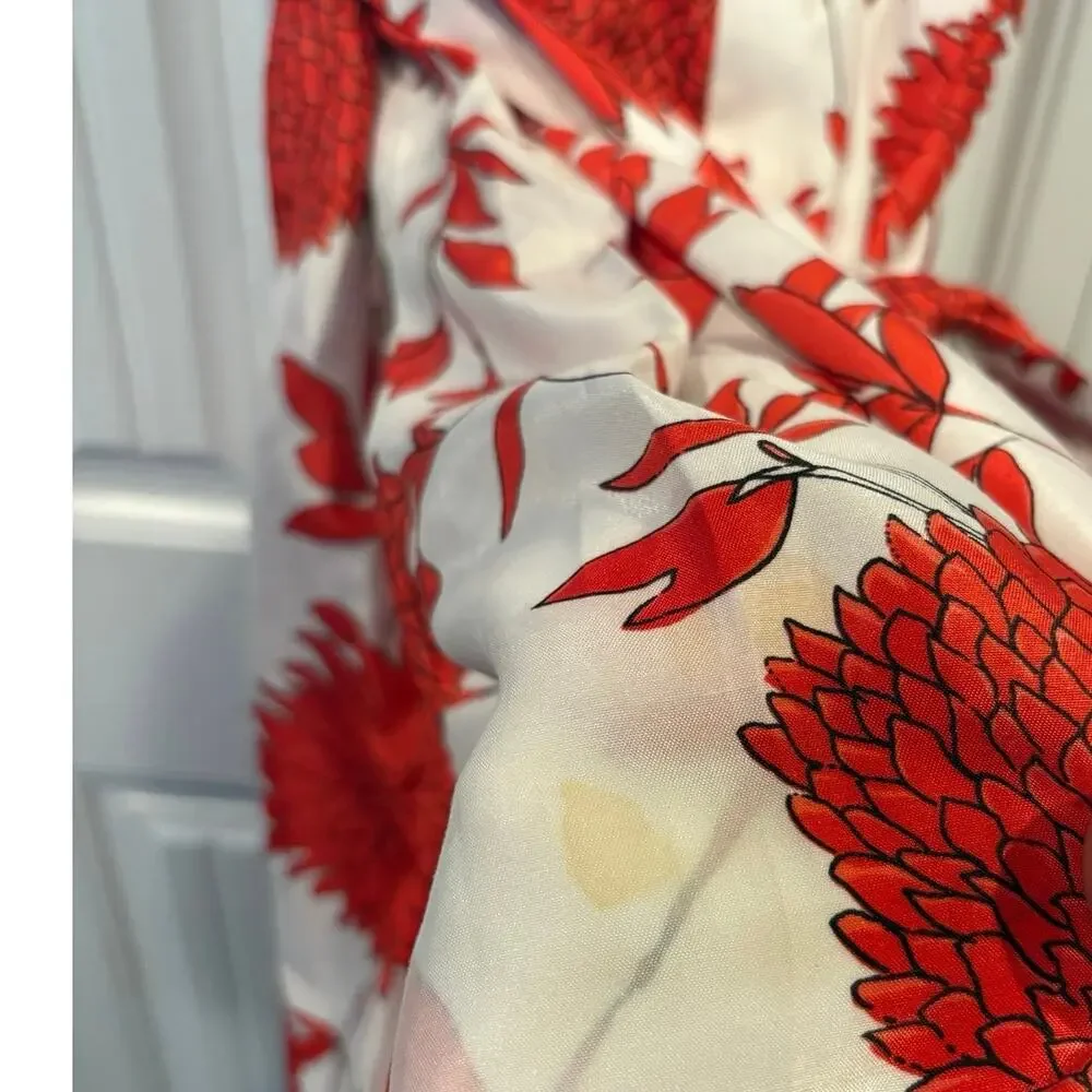 Jessica‎ Howard White And Red Floral Dress Size 14